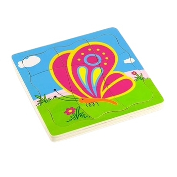 Деревянный многослойный пазл Бабочка, 21 элемент (59517VG) - Pampik