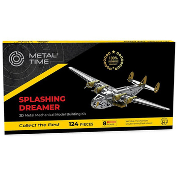 Колекційна модель-конструктор Metal Time Splashing Dreamer Боїнг-314 механічний (MT053) - Pampik - 15