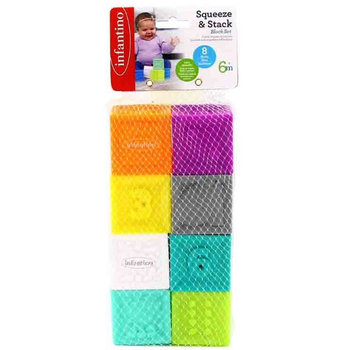 Кубики силиконовые Infantino Яркие развивашки (315238) - Pampik