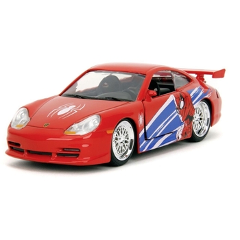 Машина металлическая Jada Марвел. Человек-Паук Порше 911 GT3 RS (996), 1:32, красный (253222020) - Pampik