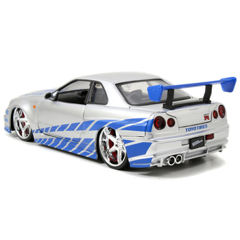 Машина металева Jada Форсаж Ніссан Скайлайн GT-R 2002, 1:24, сріблястий (9397158314R00) - Pampik - 2