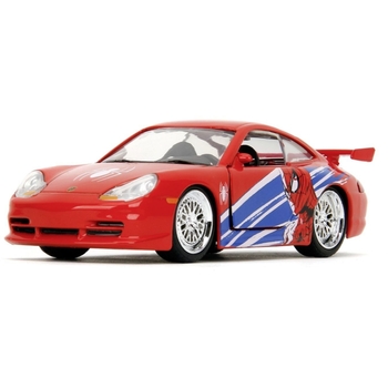Машина металлическая Jada Марвел. Человек-Паук Порше 911 GT3 RS (996), 1:32, красный (253222020) - Pampik - 3