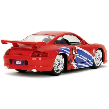 Машина металлическая Jada Марвел. Человек-Паук Порше 911 GT3 RS (996), 1:32, красный (253222020) - Pampik - 6