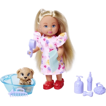 Игровой набор Simba Steffi & Evi Love Кукла Эви Купание собачки, 9 аксессуаров (5733738) - Pampik