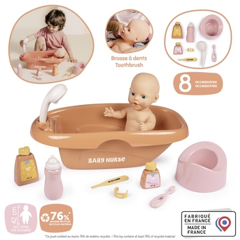 Ванна для пупса Smoby Baby Nurse. Терракотова пудра, 42 см (7600220383) - Pampik - 2