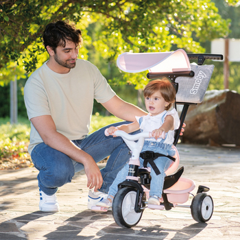 Детский велосипед с козырьком Smoby Baby Driver Розовая жемчужина, 10+ мес., розовый (7600741504) - Pampik - 7