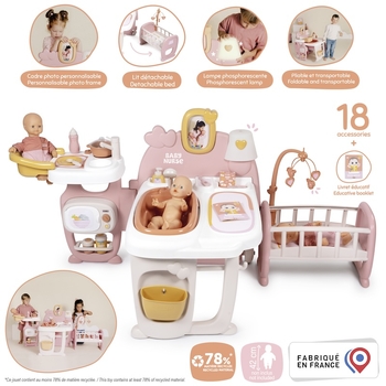 Великий ігровий центр Smoby Baby Nurse. Терракотова пудра. Кімната малюка, 3 зони (7600220394) - Pampik - 2