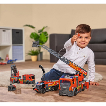 Пожежна машина Dickie Toys Мерседес з телескопічною драбиною, зі звуком та світлом, 23 см (3714023) - Pampik - 6