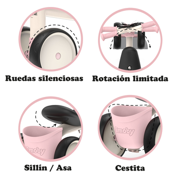 Біговел 4-колісний Smoby Минни Маус Роккі, 12+ міс., рожевий (7600721406) - Pampik - 3