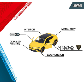 Набор металлических машинок Majorette Ламборгіні, 7.5 см, 5 шт. (8502105001) - Pampik - 5