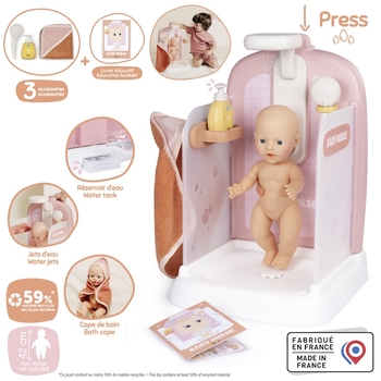 Игровой набор Smoby Baby Nurse. Душевая кабина. Терракотовая пудра, 36х31х46,5 см (7600220399) - Pampik - 4