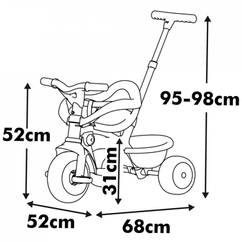 Трехколесный велосипед 3в1 Smoby Be Fun Komfort, 10+ мес., мятный (7600740420) - Pampik - 4