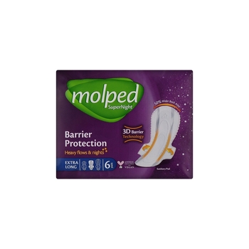 Гигиенические прокладки Molped SuperNight Extra Long, 6 шт. - Pampik