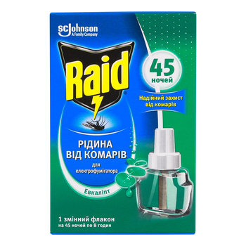 Рідина для електрофумігаторів Raid Евкаліпт, від комарів, 45 ночей - Pampik - 3