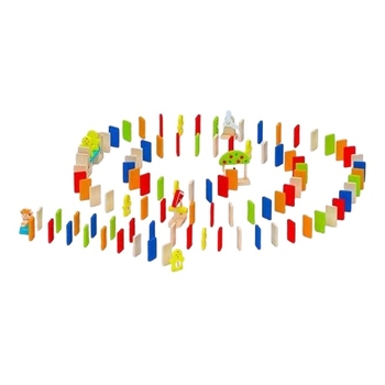 Динамический конструктор Viga Toys Деревянное домино, 116 элементов (51620) - Pampik