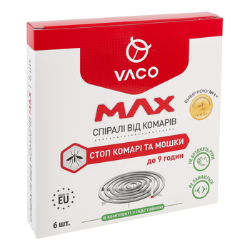 Спираль Vaco Max от комаров, 6 шт. - Pampik - 2