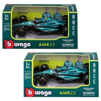 Автомодель Bburago Aston Martin AMR23 2023, 1:43, в асортименті (18-38090) - Pampik