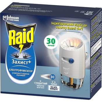 Фумігатор Raid Захист + з рідиною 30 ночей - Pampik