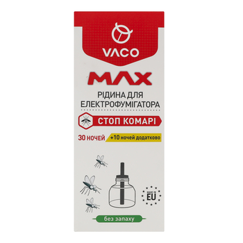 Рідина для електрофумігатора Vaco Max, 30 ночей + 10 ночей, додатково, 30 мл - Pampik - 3
