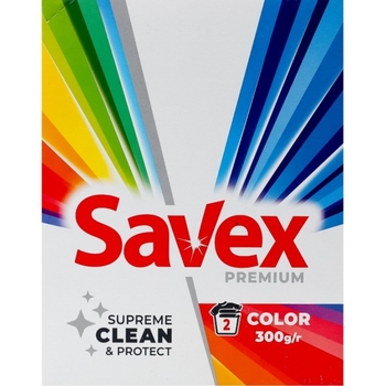 Пральний порошок Savex Premium 2in1 Color, автомат, 300 г - Pampik