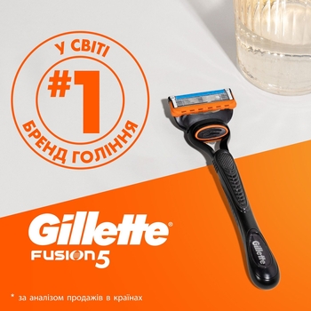 Станок для гоління чоловічий Gillette Fusion5 з 2 змінними картриджами - Pampik - 8