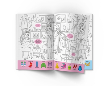 Віммельбух-розмальовка. Модниці (F00029637) - Pampik - 2