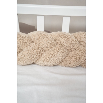 Бампер-косичка Twins Teddy, 3-х прядна, 120 см, бежевий (2020-K3T120-02) - Pampik - 3