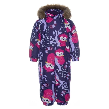 Детский зимний комбинезон Huppa Keira, р.104, темно-лиловый с принтом (31920030-93473-104) - Pampik