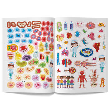 Школа сучасного чомусика. Моє тіло. 131 розвиваючих наліпок (F00030538) - Pampik - 6