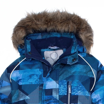 Дитячий зимовий комбінезон Huppa Fenno, р.110, темно-синій з принтом (36240030-92586-110) - Pampik - 5