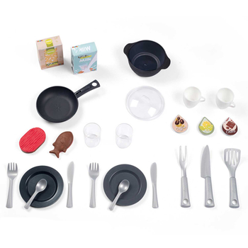 Інтерактивна кухня Smoby Черрі з духовкою та холодильником, звукові ефекти, 25 аксесуарів, 66х32х96 см (310914) - Pampik - 3