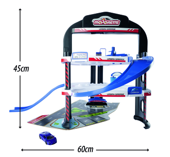 Ігровий набір Majorette Міський гараж, 3 поверхи + машинка, 60х60х45 см (2059985) - Pampik - 2