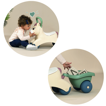 Дитяча каталка Smoby Little Поні з причепом (140502) - Pampik - 4