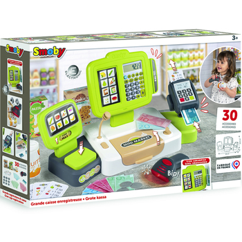Ігровий набір Smoby Електронна каса з терміналом, вагами, сканером, зі звуком та світлом (350114) - Pampik - 6