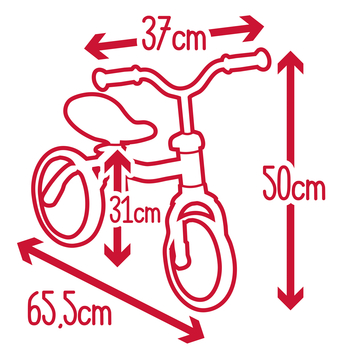 Біговел Smoby Роккі двоколісний, червоний (770400) - Pampik - 3