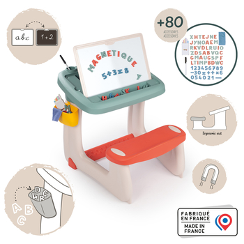 Парта-доска Smoby Школьник, с аксессуарами, мятный (420107) - Pampik - 2