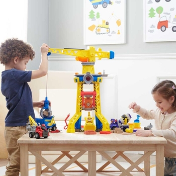 Великий ігровий набір Rubble & Crew Підйомний кран-вежа Бухти будівельників (SM28508/6067494) - Pampik - 19