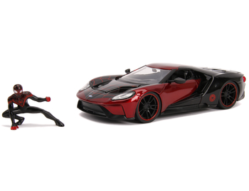 Машина металлическая Jada Марвел Человек-Паук, Форд GT (2017) с фигуркой, 1:24 (253225008) - Pampik - 2