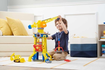 Великий ігровий набір Rubble & Crew Підйомний кран-вежа Бухти будівельників (SM28508/6067494) - Pampik - 16