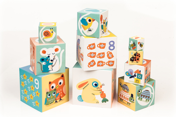 Кубики-пірамідка Djeco Милі звірята (DJ06103) - Pampik - 3