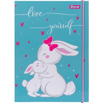 Папка для зошитів 1 Вересня Bunny В5, на резинке (491834) - Pampik