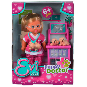 Игровой набор Simba Steffi & Evi Love Кукла Эви Щенячий врач, с аксессуарами (5733647) - Pampik