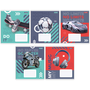 Набор тетрадей 1 Вересня No limits, А5, в линейку, 48 листов, 10 шт. (767384) - Pampik