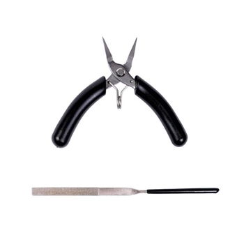 Набір інструментів для складання моделей Metal Time Standard Toolkit, плоскогубці та надфіль (STNTK22-2) - Pampik