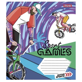 Набор тетрадей 1 Вересня Sport games, A5, в клетку, 18 листов, 25 шт. (766571) - Pampik - 2