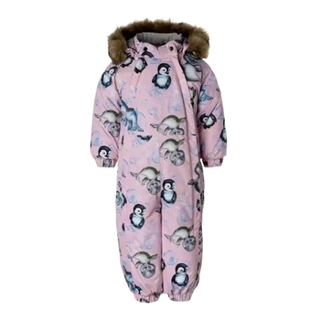 Дитячий зимовий комбінезон Huppa Keira, р.86, cвітло-рожевий з принтом (31920030-43203-086) - Pampik