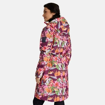 Пальто демісезонне Huppa Minna, р.S, бордовий з принтом (12678010-44034-00S) - Pampik - 3