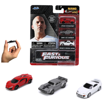 Набір машинок Jada Форсаж: Лікан Гіперспорт, Тойота Супра та Додж Чарджер, 1:65, 4 см (253201004) - Pampik - 5