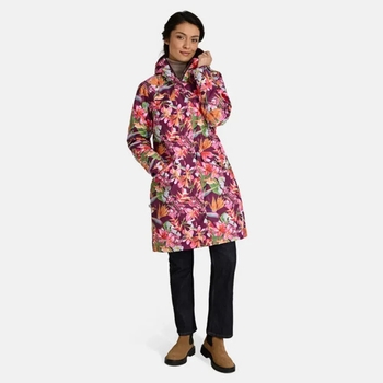 Пальто демісезонне Huppa Minna, р.S, бордовий з принтом (12678010-44034-00S) - Pampik - 2