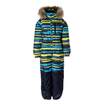Дитячий зимовий комбінезон Huppa Wille 2, р.116, синій з принтом/темно-синій (36430220-43135-116) - Pampik